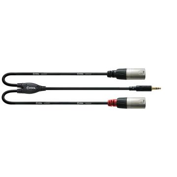 Cordial CFY 3 WMM-LONG câble audio 3 m 3,5mm 2 x XLR (3-pin) Noir, Argent