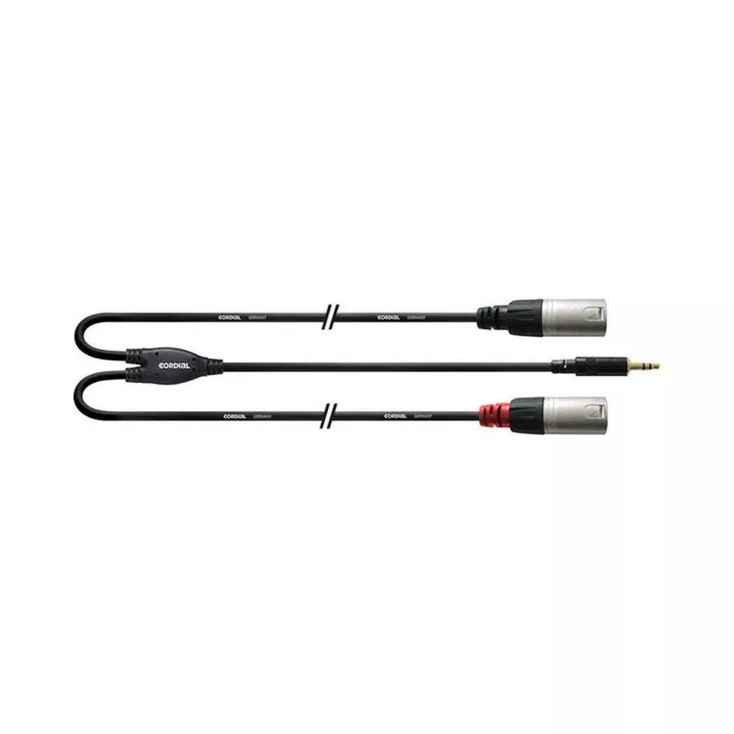 Cordial CFY 3 WMM-LONG Audio Adapter Cable Black 3.5mm Jack 2x XLR 3m