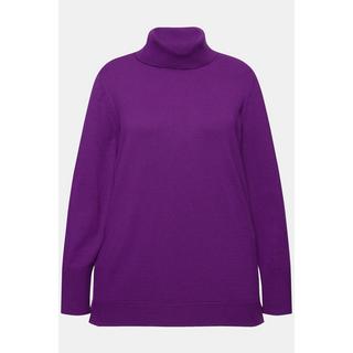 Ulla Popken  Pullover con collo dolcevita, alti orli a costine e maniche lunghe 