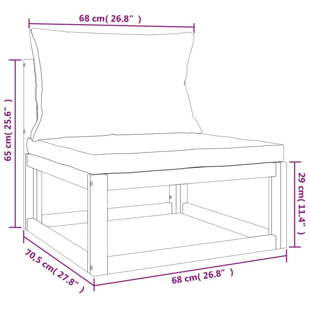 VidaXL Ensemble de canapé de jardin bois d'acacia  