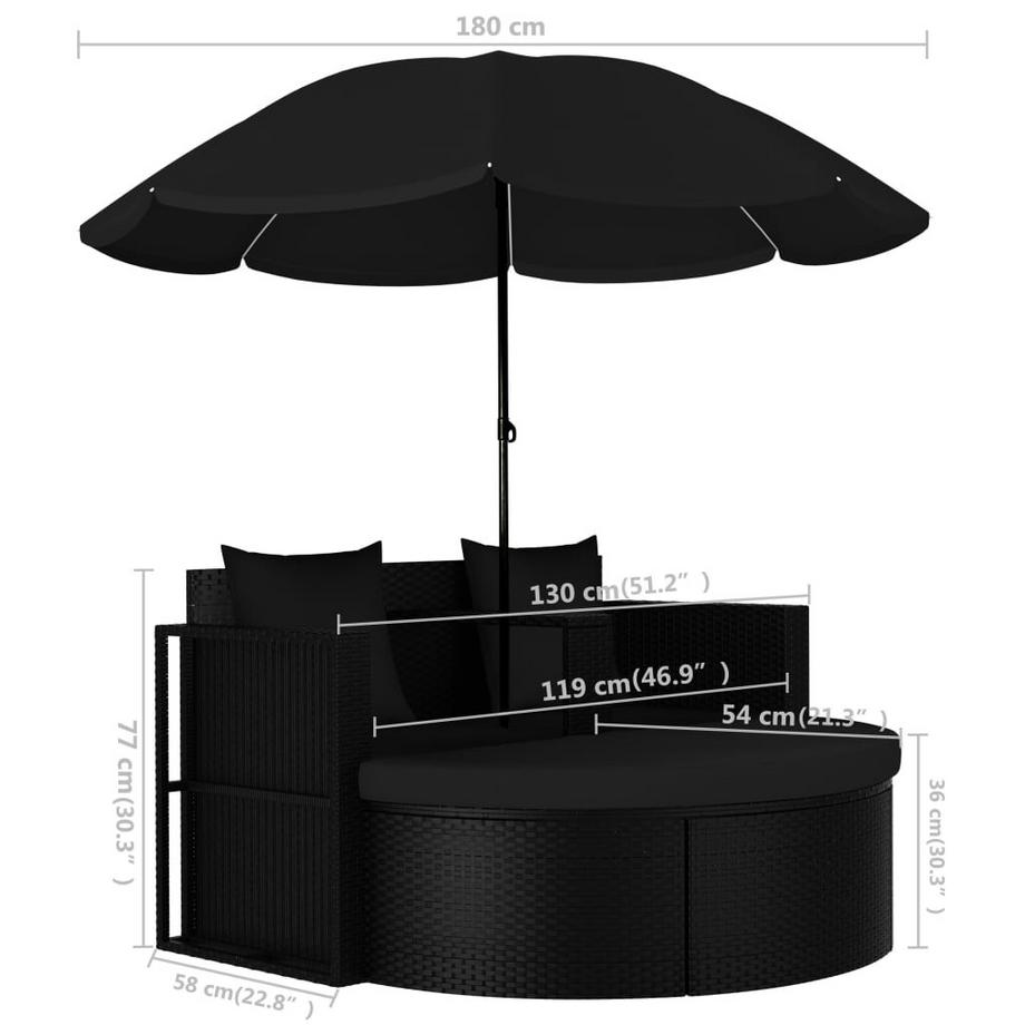 VidaXL Gartenstuhl poly-rattan  