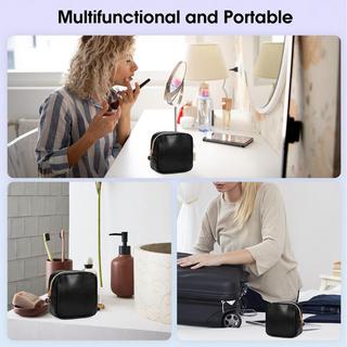 Only-bags.store Kleine Handtasche Mini Make Up Tasche PU Leder Portable Make up Tasche mit Reissverschluss  