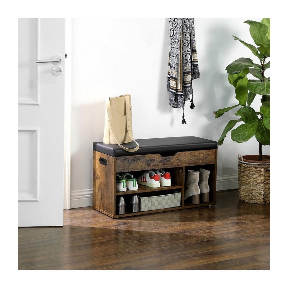 Calicosy Scarpiera 3 scomparti e 1 baule - L80 cm  