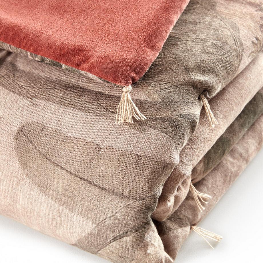 AM.PM  Boutis imprimé palmiers lin/coton 