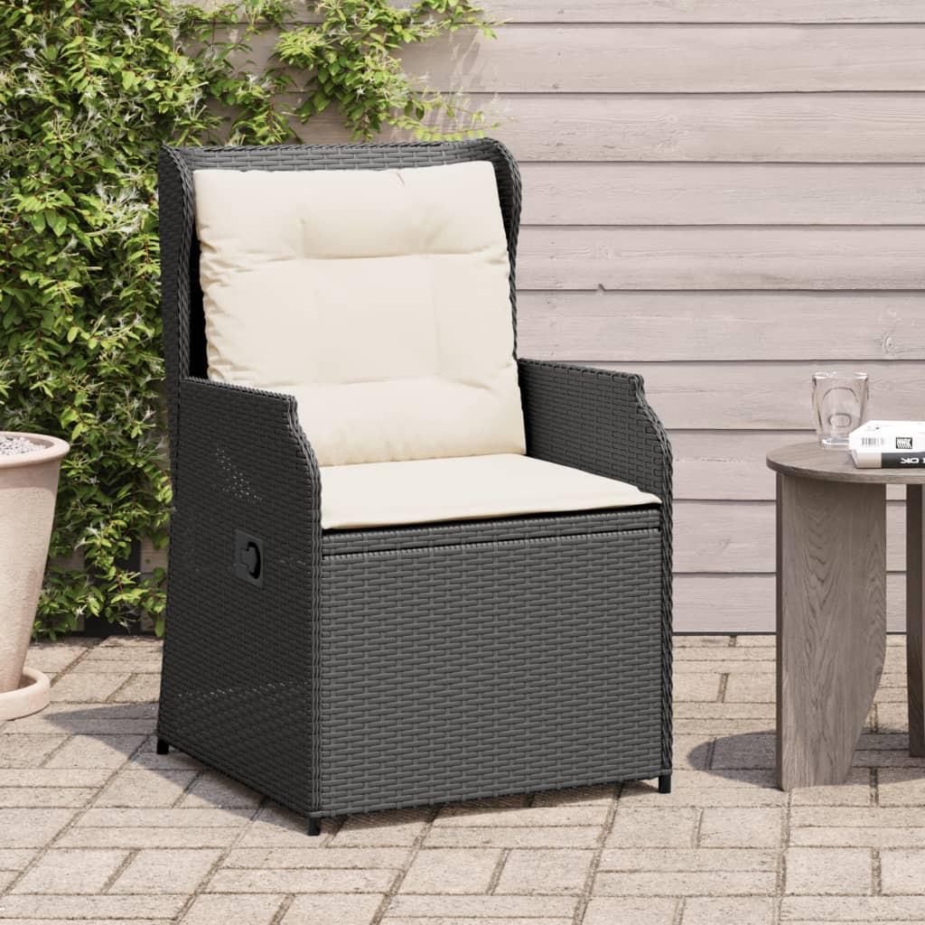 VidaXL Chaise de jardin inclinable rotin synthétique  