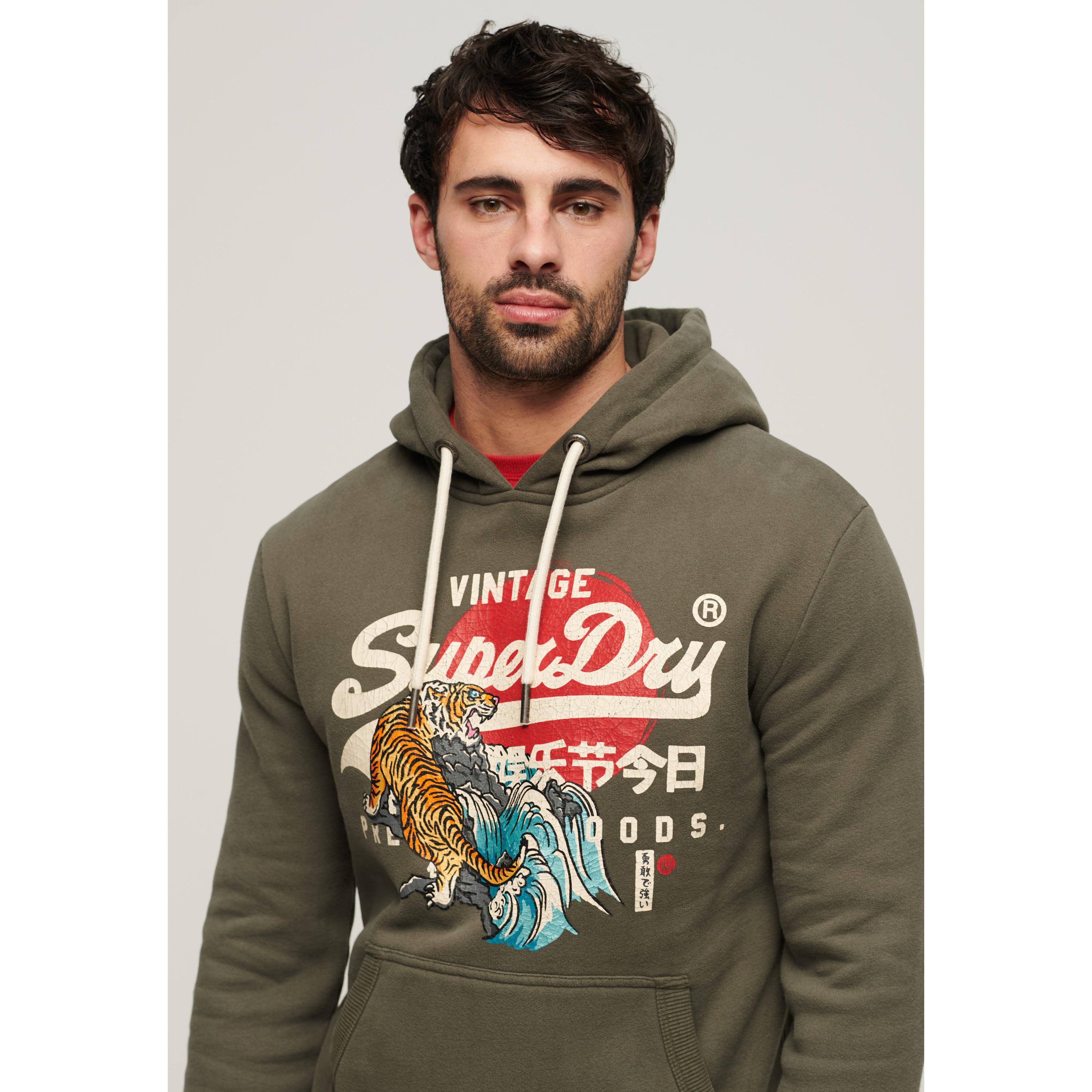 Superdry  felpa con cappuccio tokyo vintage logo 