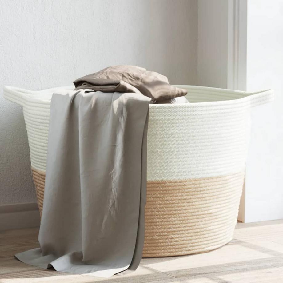 VidaXL Panier à linge coton  