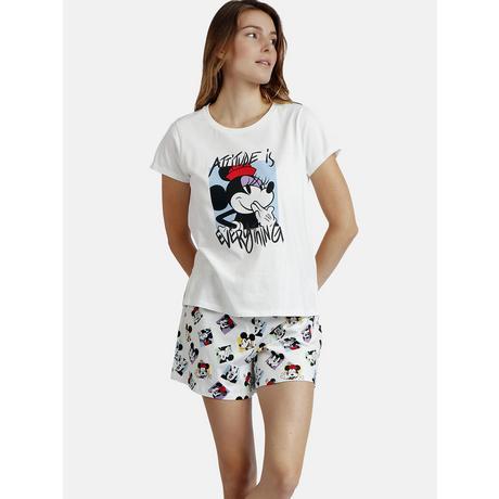 Admas  Pyjama Shorts T-Shirt Attitude Is Everthing Disney 