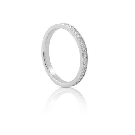 MUAU Schmuck  Mémoire Ring Diamant 0.50ct. Weissgold 750 