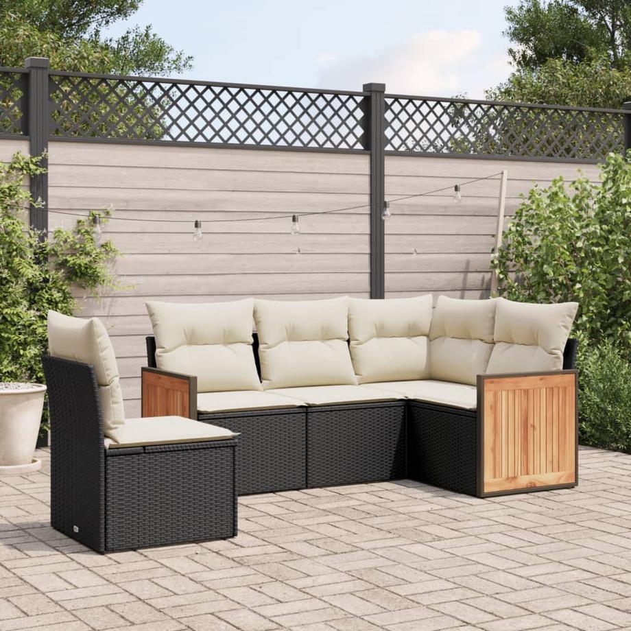 VidaXL set divano da giardino Polirattan  