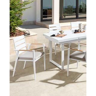 Beliani Lot de 6 chaises en Aluminium Moderne TAVIANO  