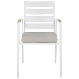 Beliani Set di 6 sedie da giardino con cuscini en Alluminio Moderno TAVIANO  