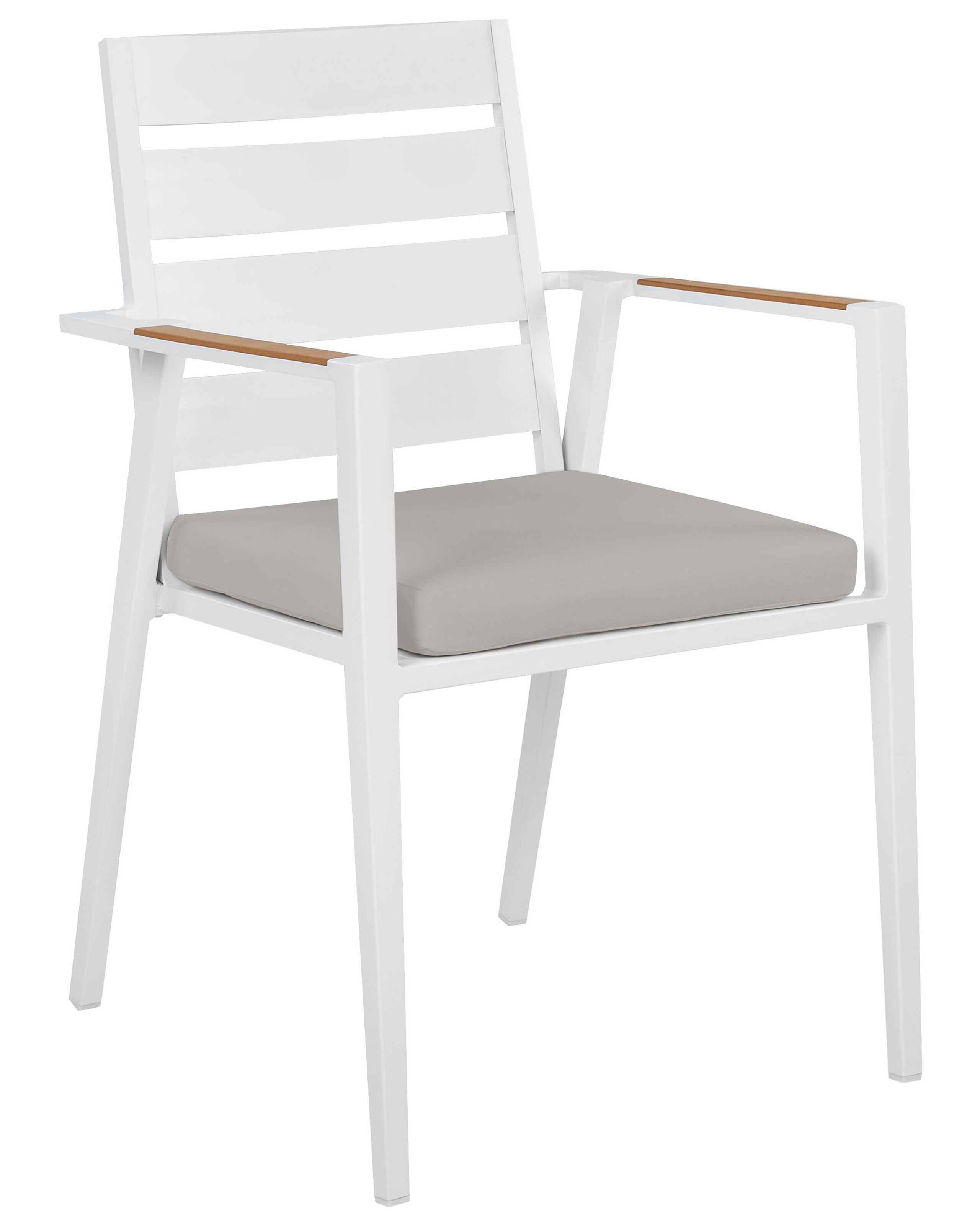 Beliani Lot de 6 chaises en Aluminium Moderne TAVIANO  