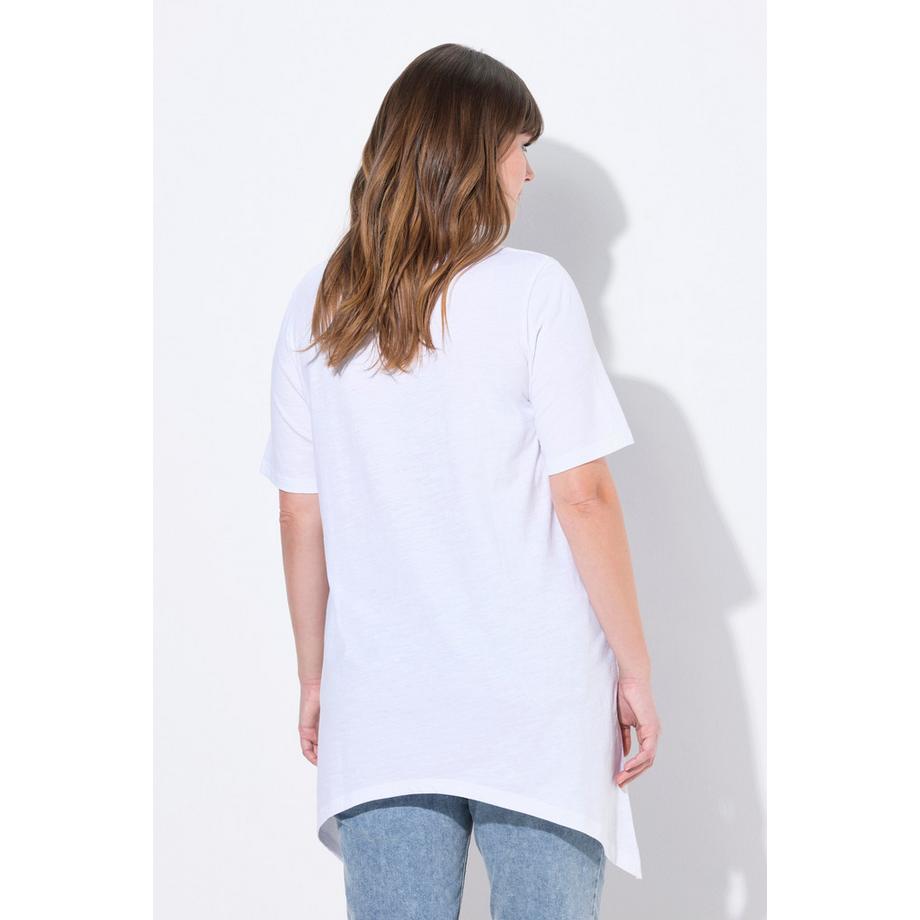 Ulla Popken T-Shirt Imprimé Soleil Col Rond Manches Courtes  