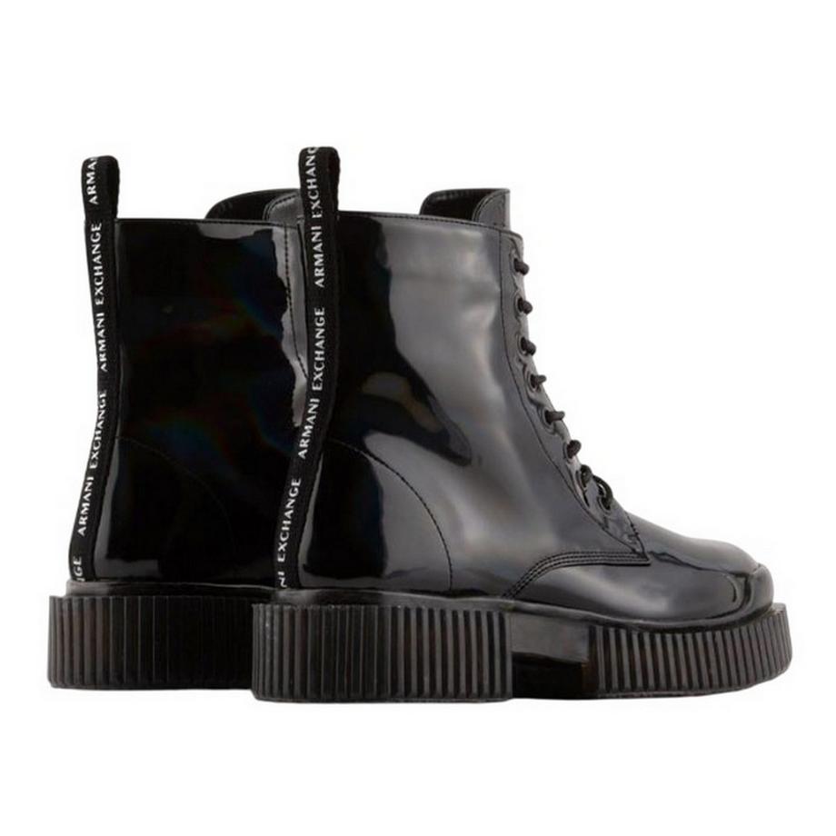 Armani Exchange Schnürstiefeletten mit Blockabsatz  