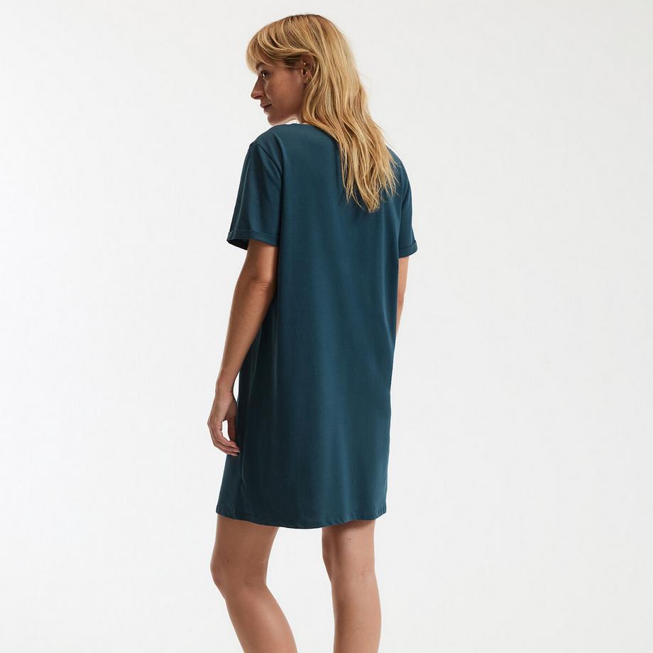 La Redoute Collections Camicia da Notte Maniche Corte Scollo a V Pizzo  