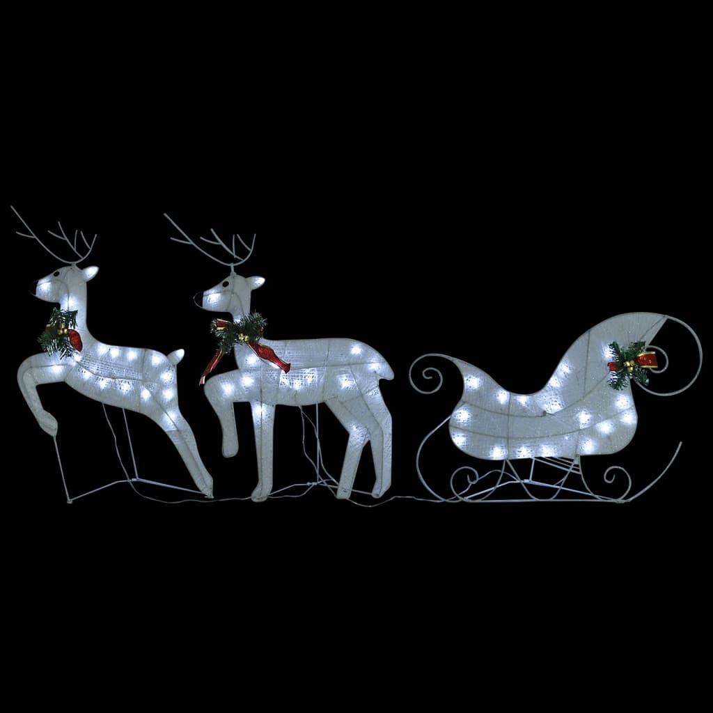 VidaXL decorazione natalizia con renne e slitta  