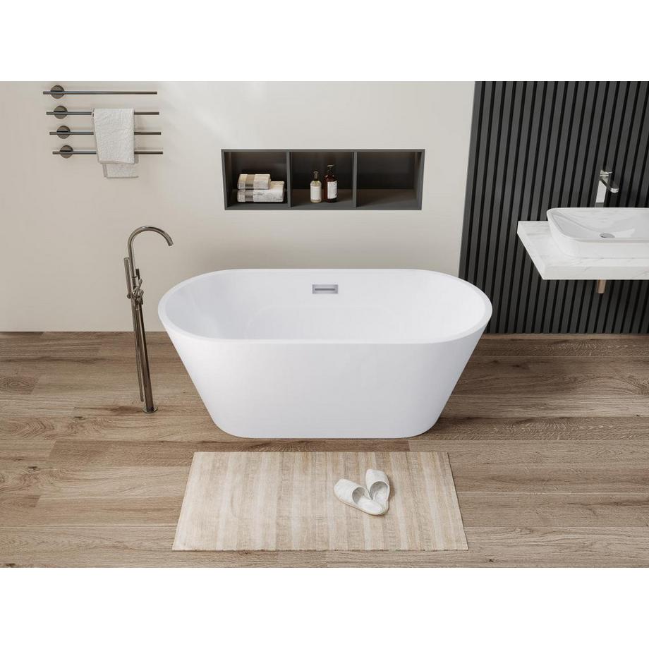 SHOWER DESIGN Baignoire îlot design - 201 L - 150 x 70 x 58 cm - Blanche - TWIGGY  