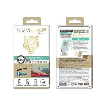 Protection d'écran en verre trempé antibactérien TigerGlass Plus pour iPhone 12 mini Transparent