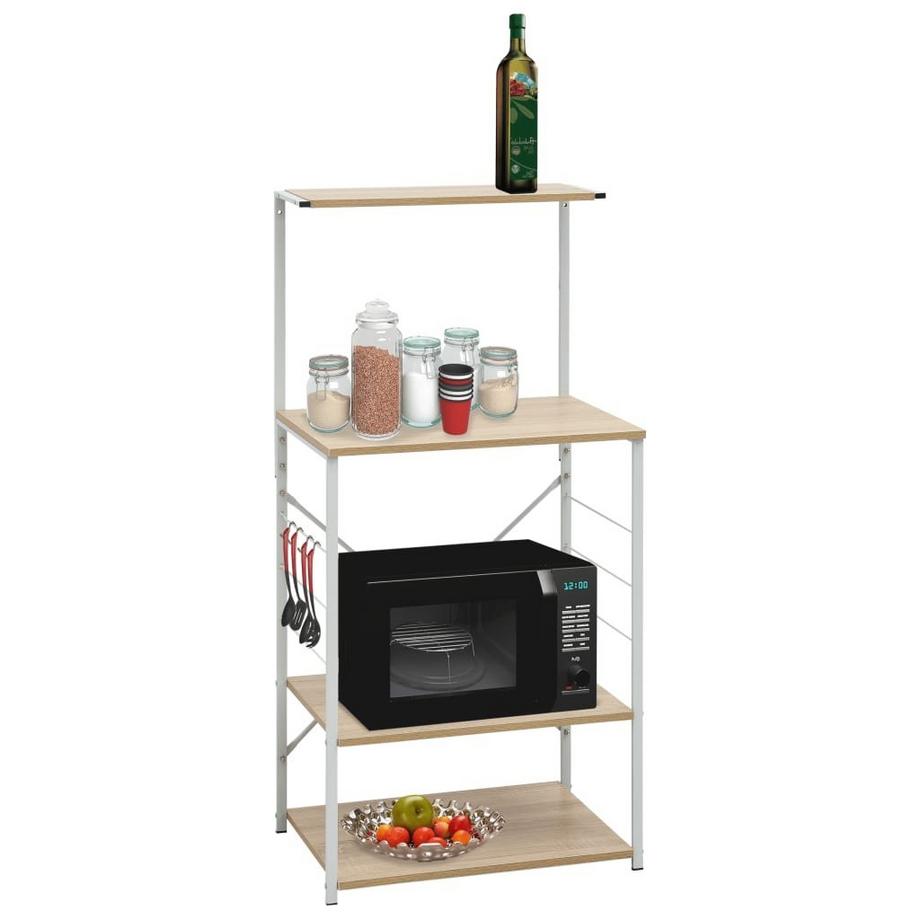 VidaXL Armoire à micro-ondes   et chêne aggloméré bois d'ingénierie  