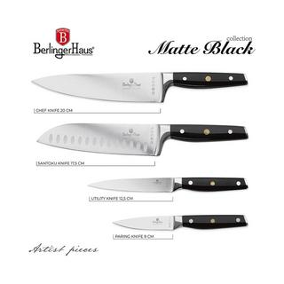 Berlinger 4-teiliges Messerset Black Silver Collection  