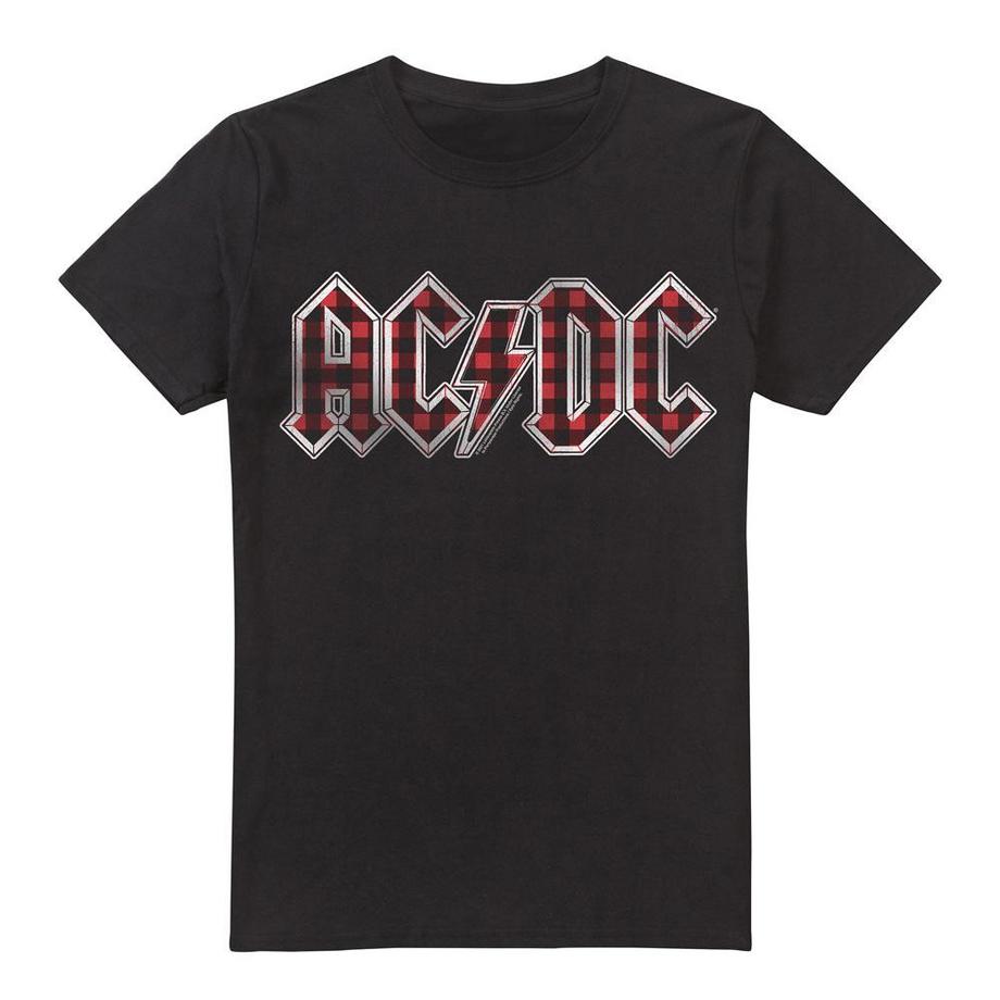 AC/DC ACDC Plaid Logo T-Shirt  