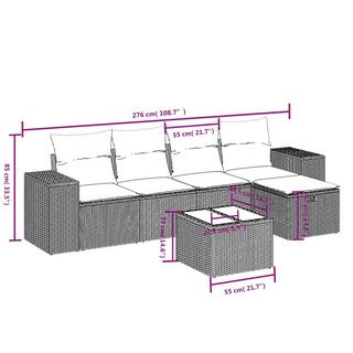 VidaXL Garten sofagarnitur poly-rattan  