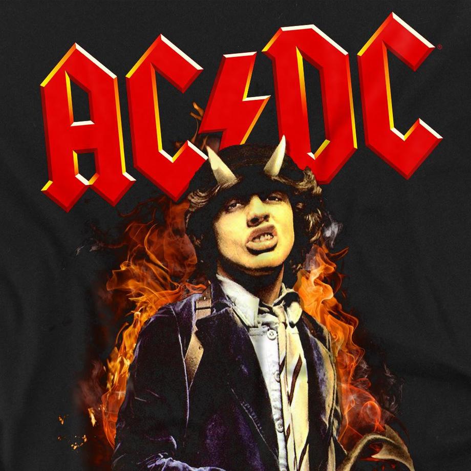 AC/DC ACDC T-Shirt Stampata Maniche Corte  