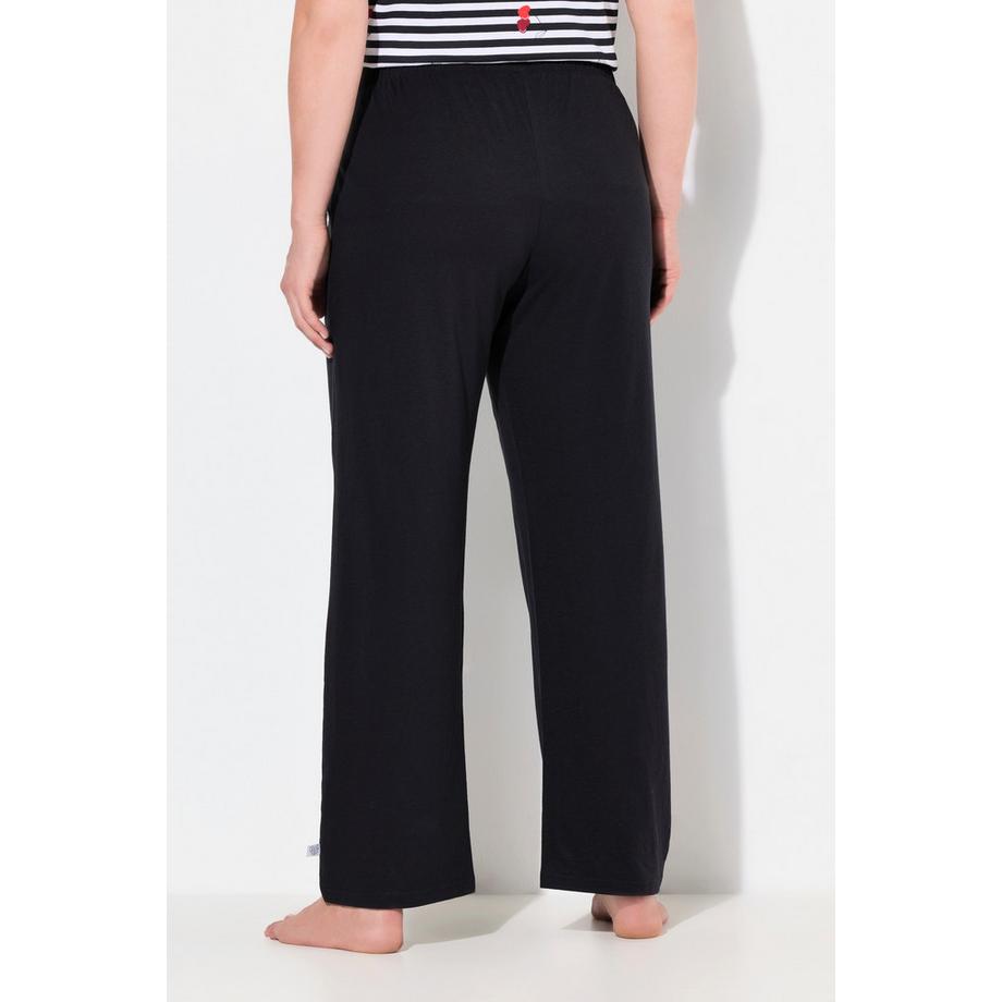 Ulla Popken Pantaloni Pigiama Tinta Unita Cuori Gamba Lunga  