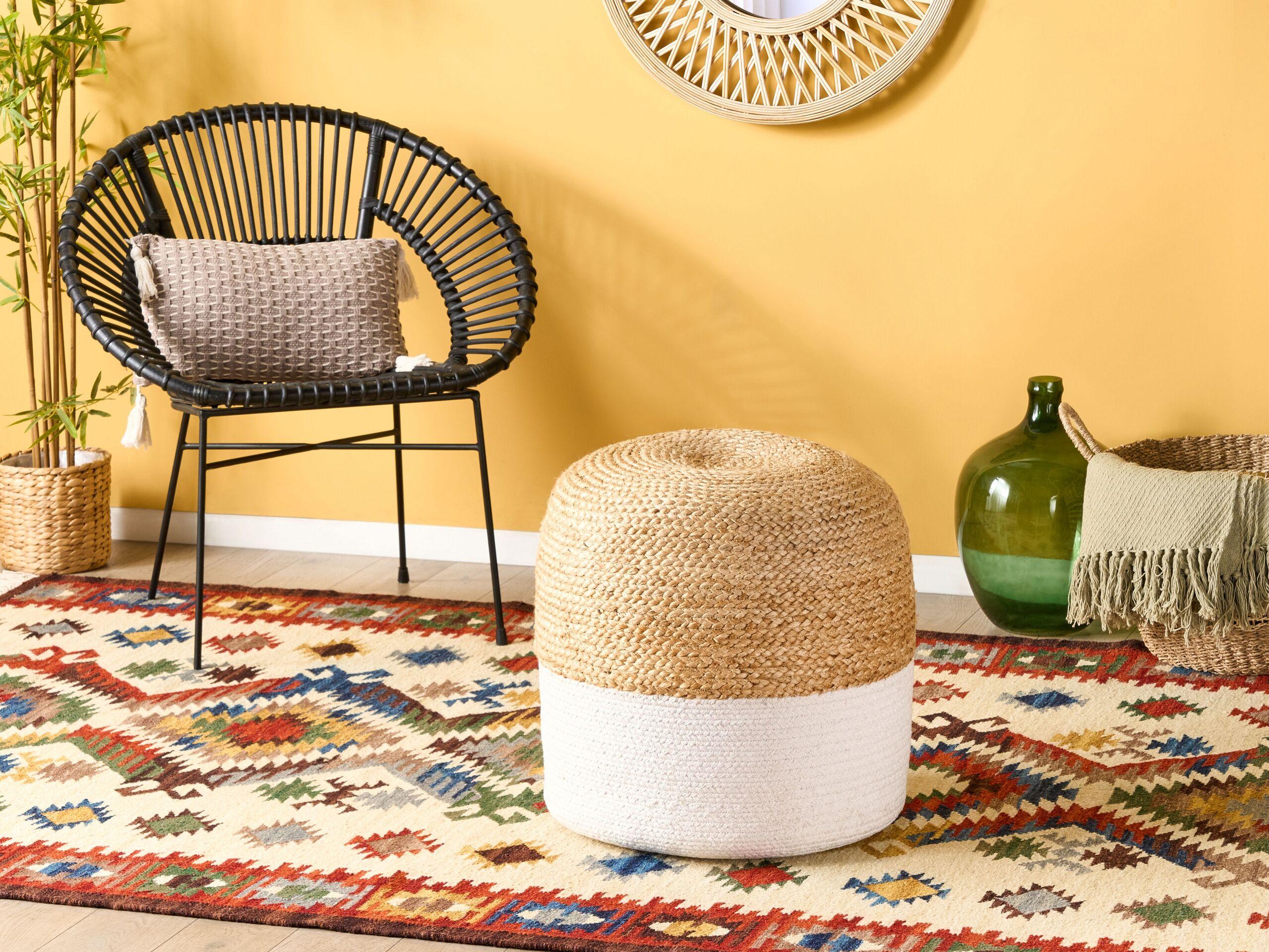 Beliani Pouf en Coton Boho DALAMA  