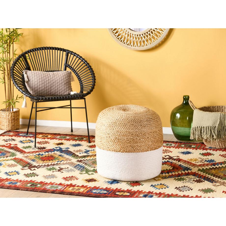 Beliani Pouf en Cotone Boho DALAMA  