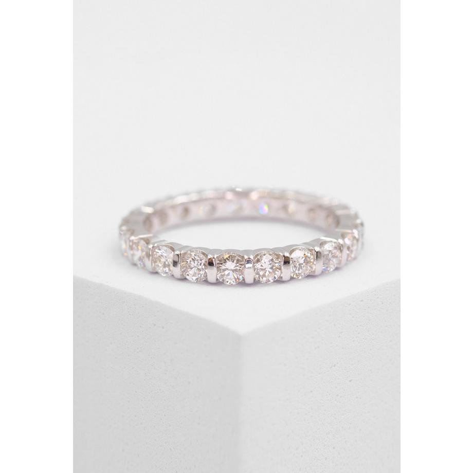 MUAU Schmuck  Bague Mémoire Diamant 1.50ct. or blanc 750 
