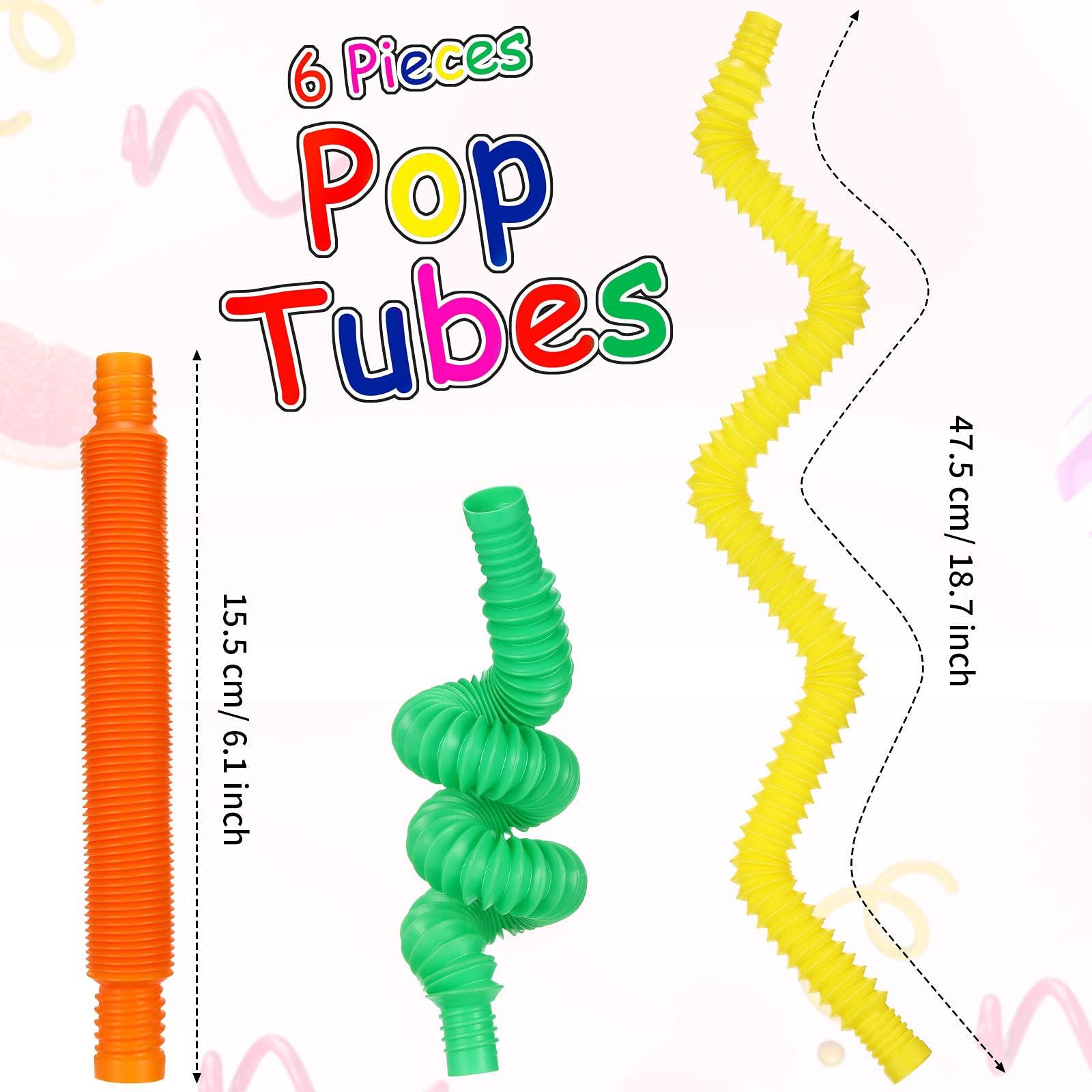 Activity-board  8 Stück Mini Pop Tube Sensory Toy, buntes Stretch Tube Sensory Toy, Pop Tube Fidget Toy für Stress Relief Party Favors 