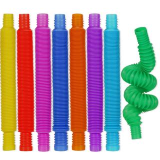 Activity-board  8 Stück Mini Pop Tube Sensory Toy, buntes Stretch Tube Sensory Toy, Pop Tube Fidget Toy für Stress Relief Party Favors 