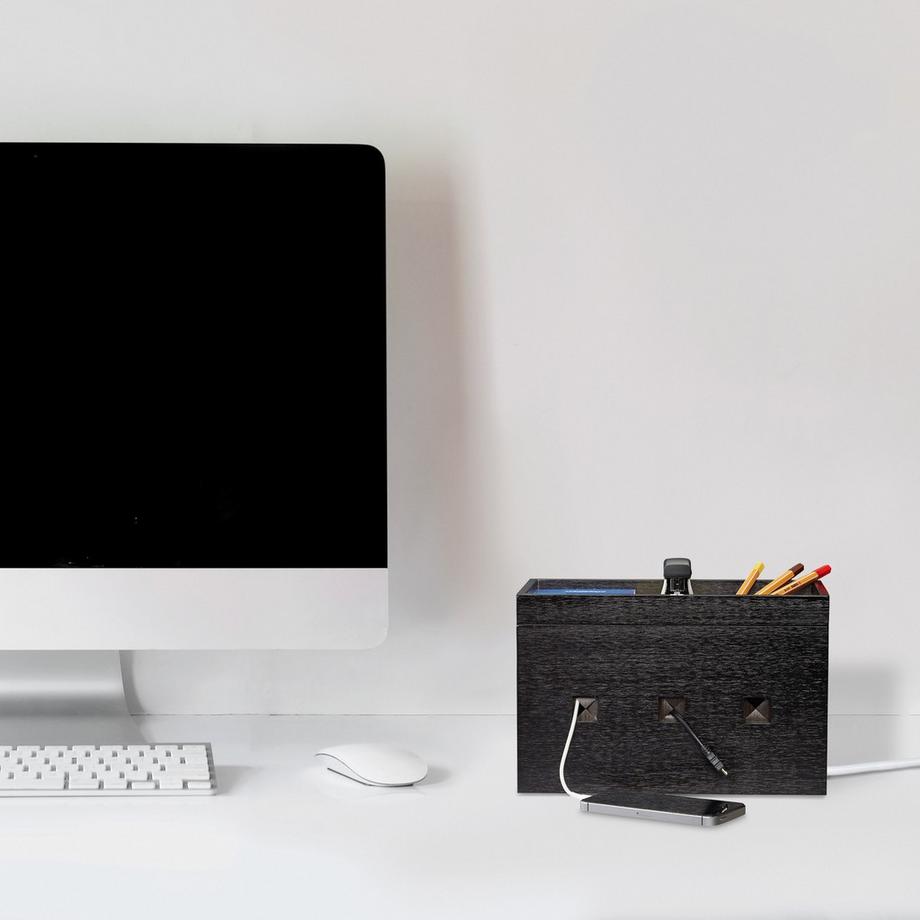 B2X  Kabelbox Bambus 