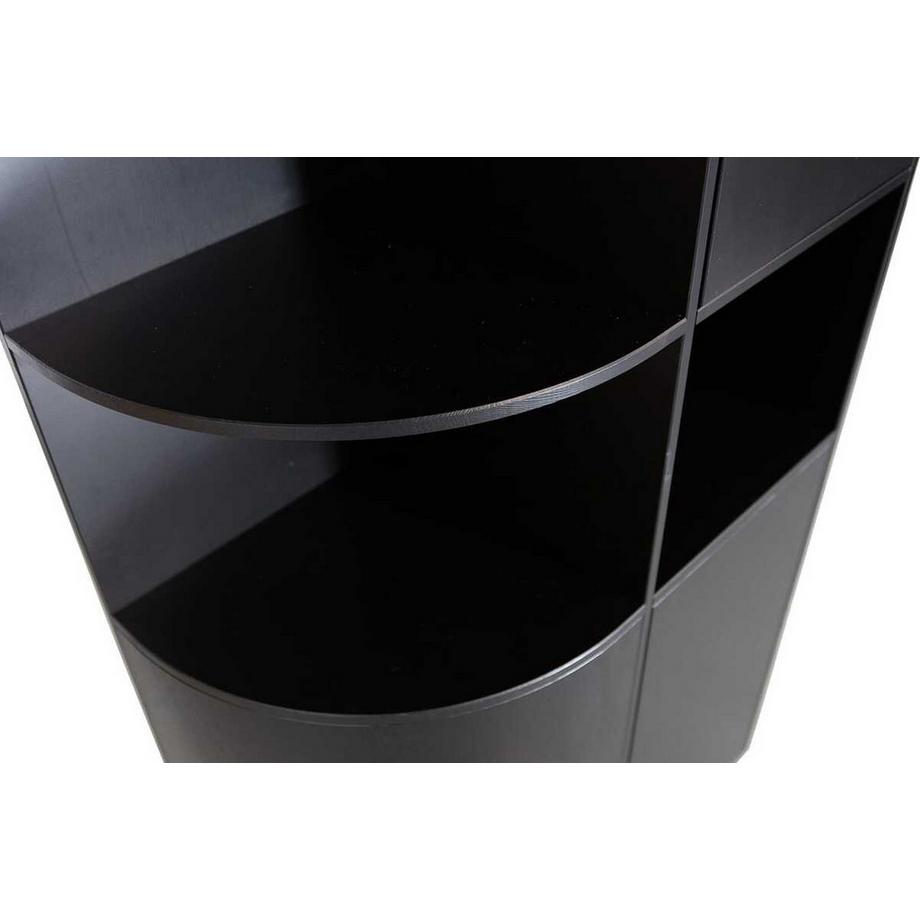 mutoni Schrank Finca rund links Kiefer tiefschwarz 210x78  