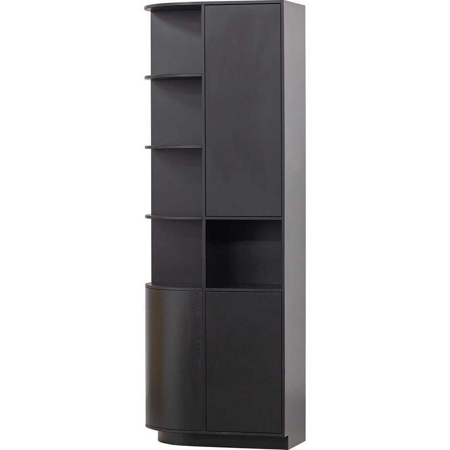 mutoni Schrank Finca rund links Kiefer tiefschwarz 210x78  