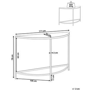 Beliani Konsolentisch aus Sicherheitsglas Modern ORITA  