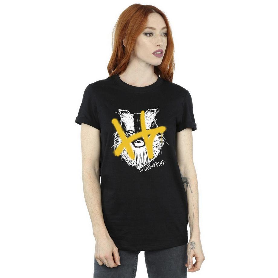 HARRY-POTTER T-Shirt Stampata Hufflepuff  