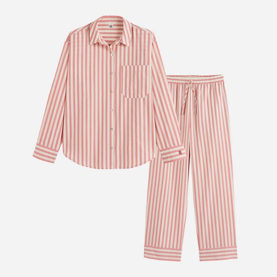 La Redoute Collections Pigiama a righe in popeline  
