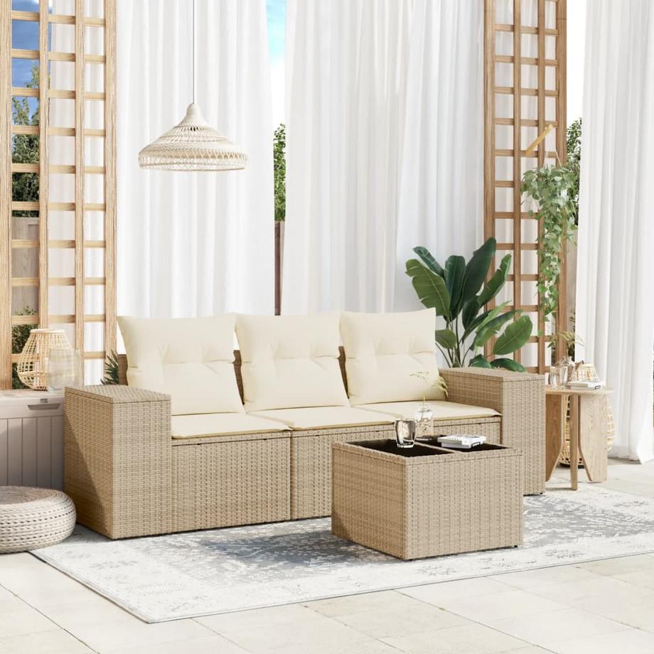 VidaXL Ensemble de canapés de jardin rotin synthétique  