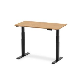 Oakywood Standing Desk Holztisch mit Höhenverstellung - aus Furnier - Eichenfurnier / 140x70 / Schwarz  