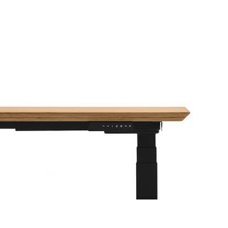 Oakywood Standing Desk Holztisch mit Höhenverstellung - aus Furnier - Eichenfurnier / 140x70 / Schwarz  