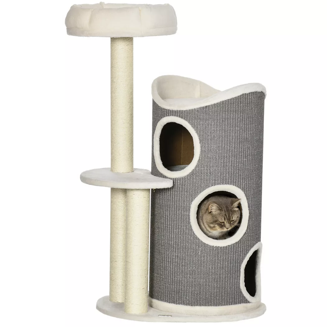 PawHut - Arbre à gratter, One Size, Blanc