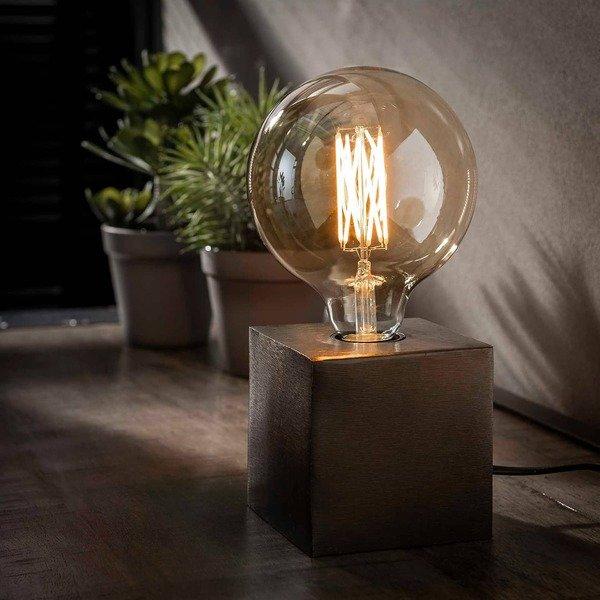 mutoni Lampe de table Block nickel noir  