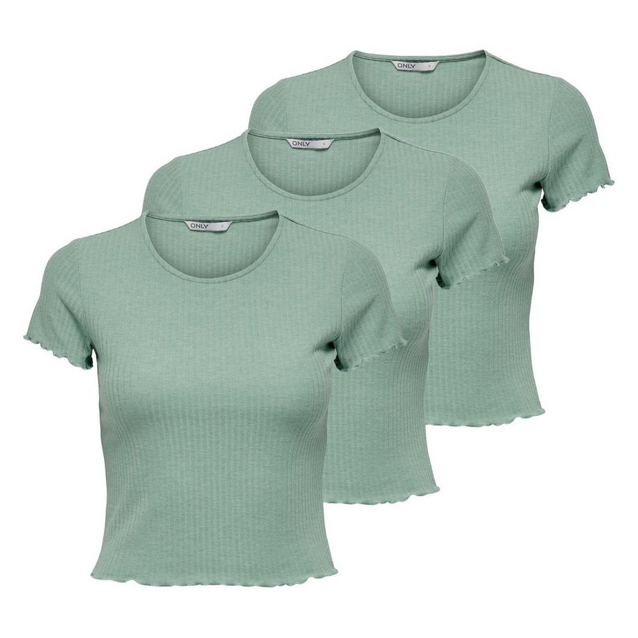 Maglietta Donne Confezione da 3 Vestibilità confortevole-ONLEMMA SHORT TOP 3P