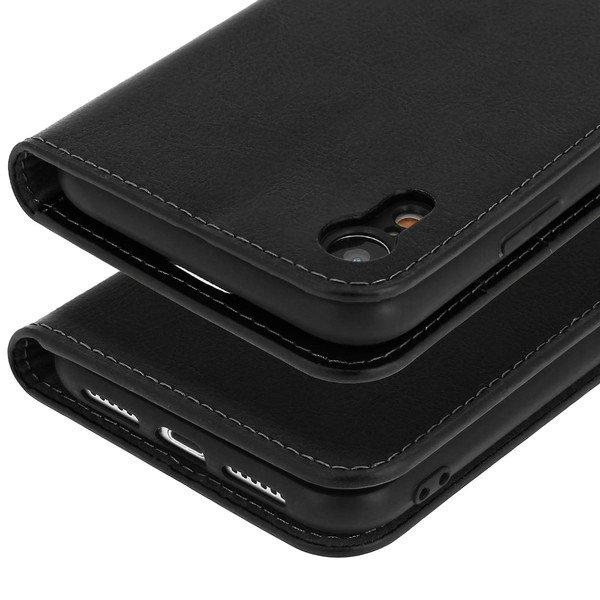 Avizar  Cover Echtleder Apple iPhone XR Schwarz 