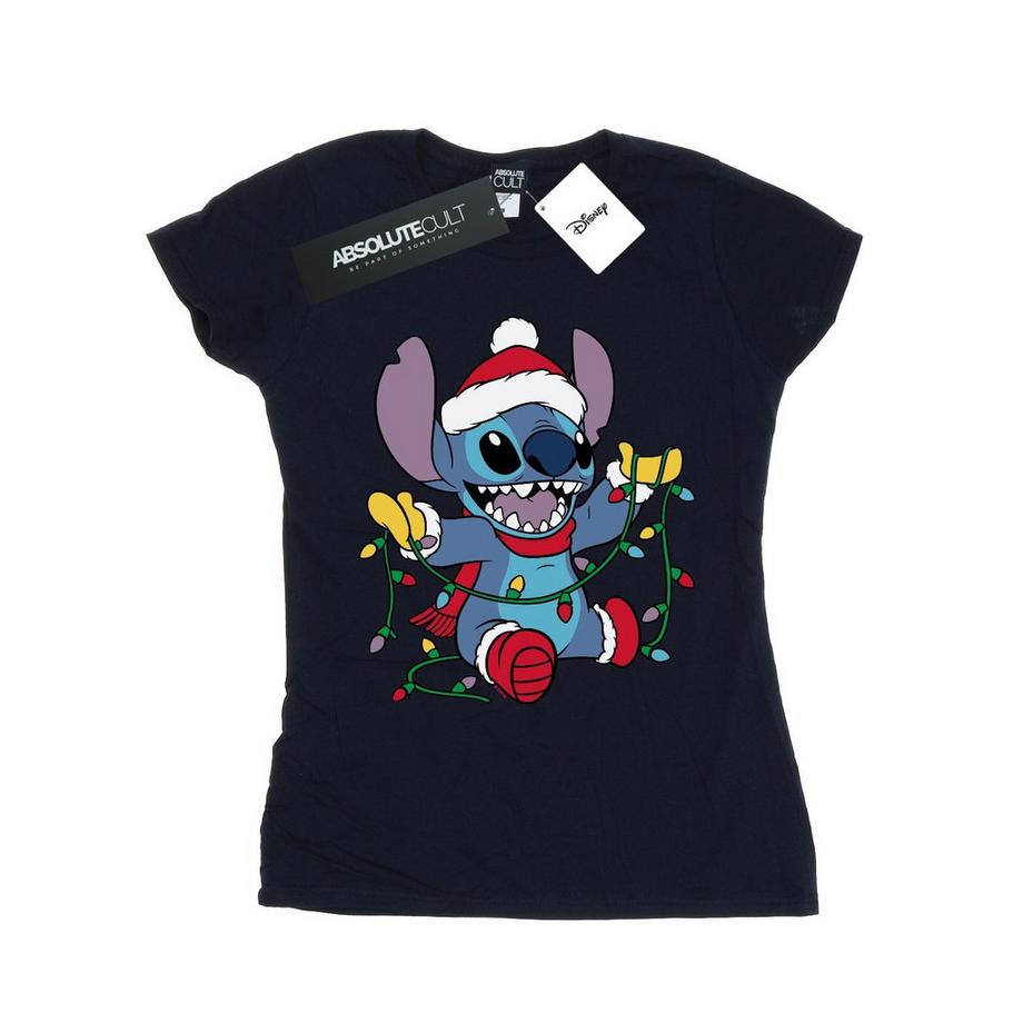 Disney Lilo & Stitch Christmas Lights T-Shirt  