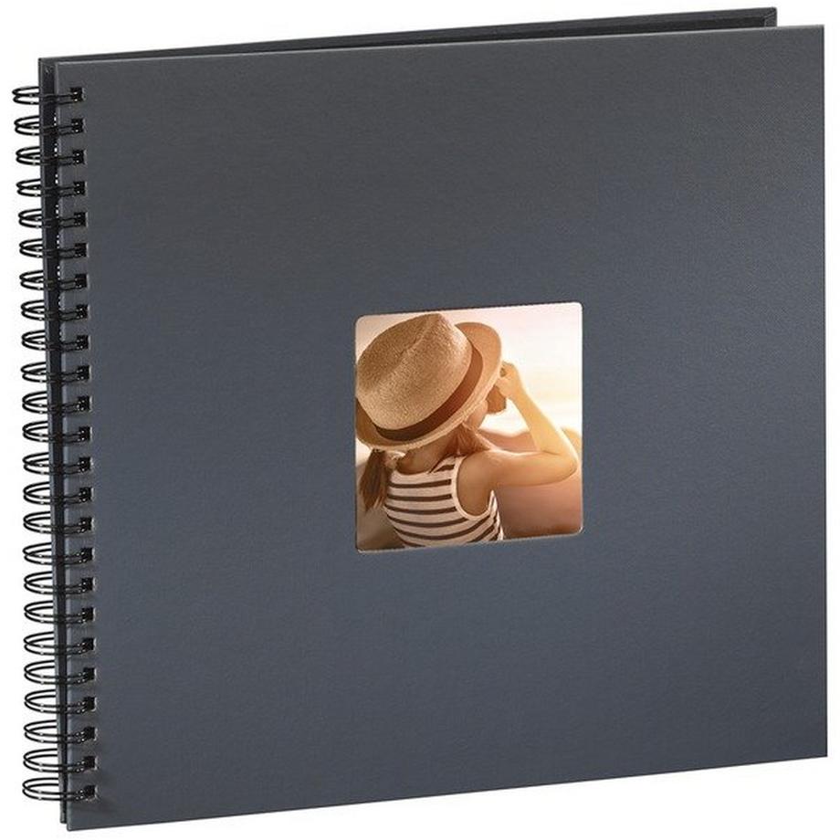 hama HAMA FINE ART ALBUM FOTOGRAFICO E PORTALISTINO GRIGIO 300 FOGLI 10 X 15 RILEGATURA A SPIRALE  