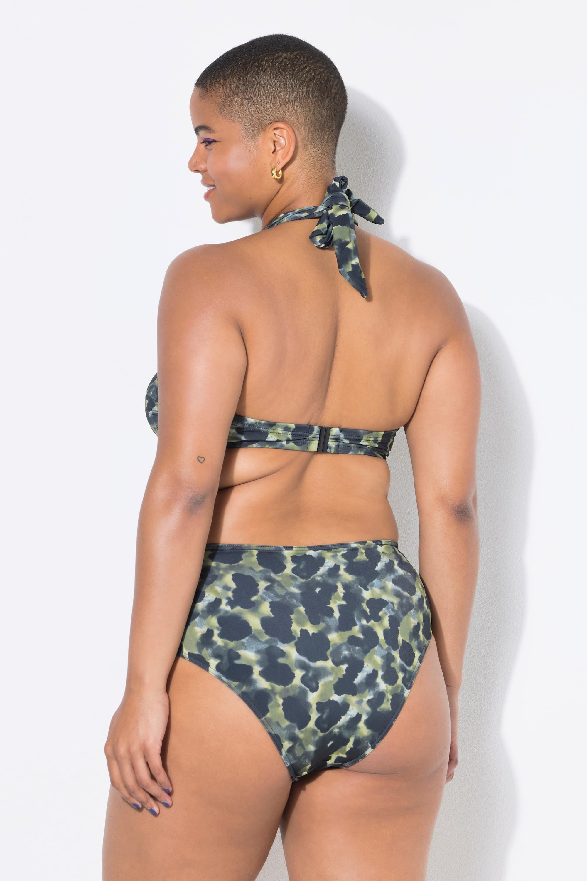 Studio Untold Bas de Bikini Taille Haute Camouflage Gainant  